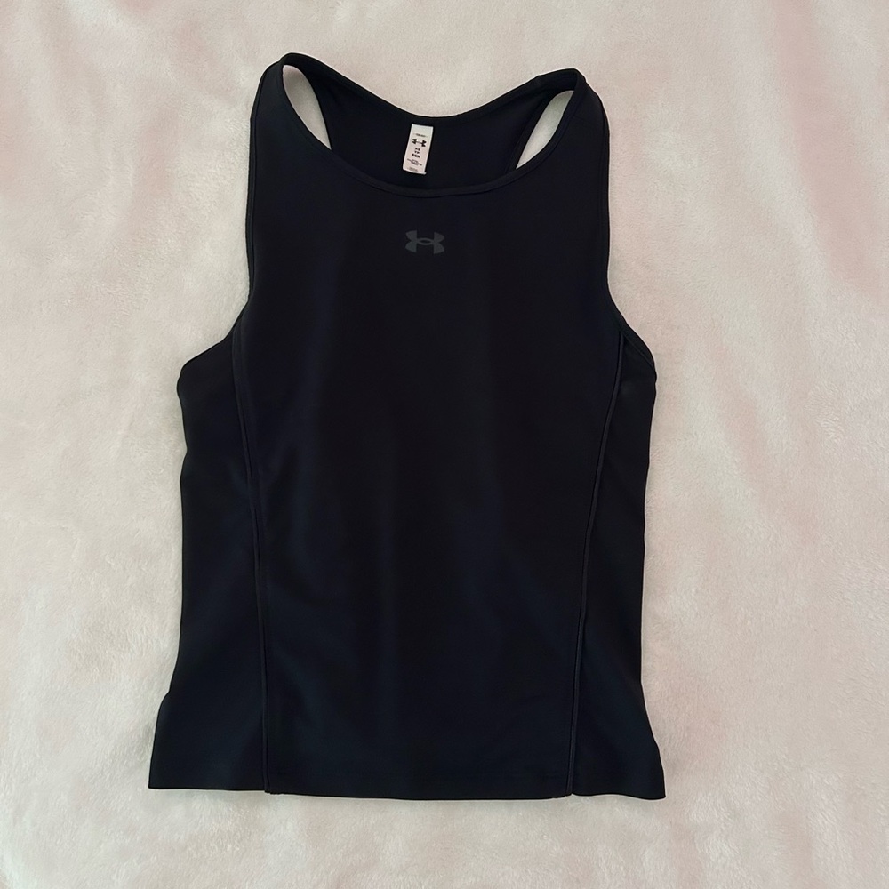 under armour women's xs black athletic fitted tank top